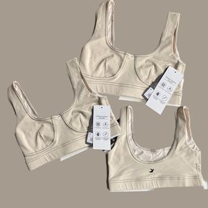 GLYDER Clean Seam Bra: Oatmilk XS